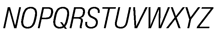 Lateral CondensedLightItalic Font UPPERCASE