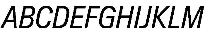 Lateral CondensedRegularItalic Font UPPERCASE