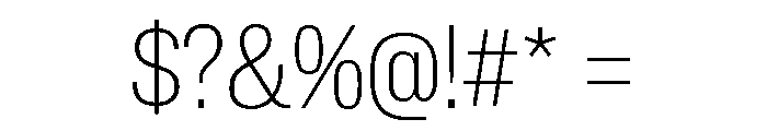 Lateral CondensedThin Font OTHER CHARS