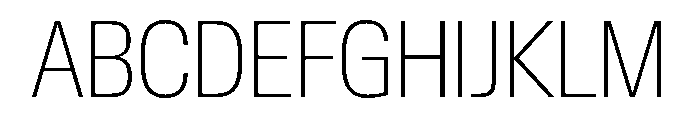 Lateral CondensedThin Font UPPERCASE