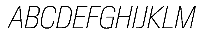 Lateral CondensedThinItalic Font UPPERCASE