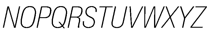 Lateral CondensedThinItalic Font UPPERCASE