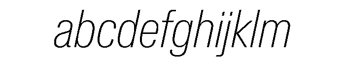 Lateral CondensedThinItalic FONT