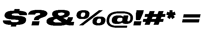 Lateral ExpandedBlackItalic Font OTHER CHARS