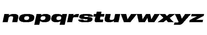Lateral ExpandedBlackItalic Font LOWERCASE