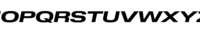 Lateral ExpandedBoldItalic Font UPPERCASE