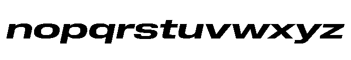 Lateral ExpandedBoldItalic Font LOWERCASE