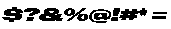 Lateral ExpandedHeavyItalic Font OTHER CHARS