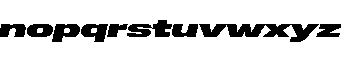 Lateral ExpandedHeavyItalic Font LOWERCASE