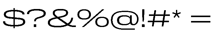 Lateral ExpandedLight Font OTHER CHARS