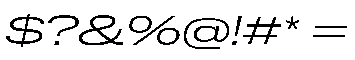 Lateral ExpandedLightItalic Font OTHER CHARS