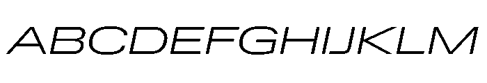 Lateral ExpandedLightItalic Font UPPERCASE