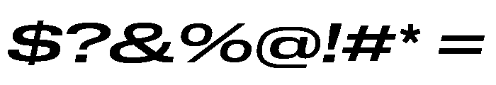 Lateral ExpandedMediumItalic Font OTHER CHARS