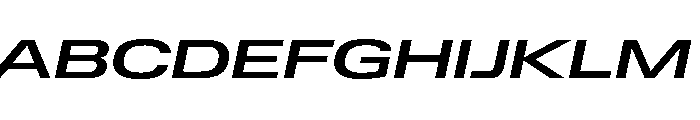 Lateral ExpandedMediumItalic Font UPPERCASE