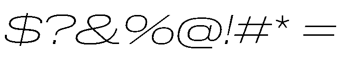 Lateral ExpandedThinItalic Font OTHER CHARS