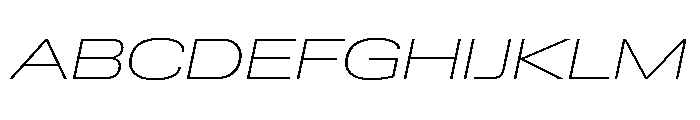 Lateral ExpandedThinItalic Font UPPERCASE