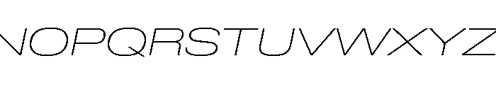 Lateral ExpandedThinItalic Font UPPERCASE