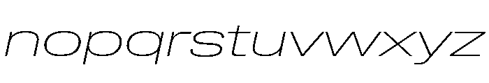 Lateral ExpandedThinItalic Font LOWERCASE