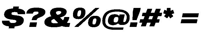 Lateral ExtendedBlackItalic Font OTHER CHARS
