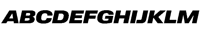 Lateral ExtendedBlackItalic Font UPPERCASE