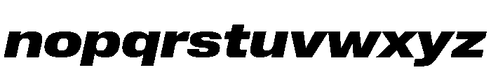 Lateral ExtendedBlackItalic Font LOWERCASE