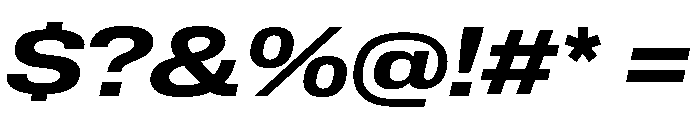 Lateral ExtendedBoldItalic Font OTHER CHARS