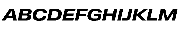 Lateral ExtendedBoldItalic Font UPPERCASE