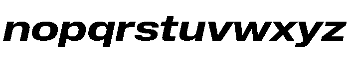 Lateral ExtendedBoldItalic Font LOWERCASE