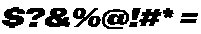 Lateral ExtendedHeavyItalic Font OTHER CHARS