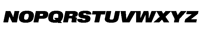 Lateral ExtendedHeavyItalic Font UPPERCASE