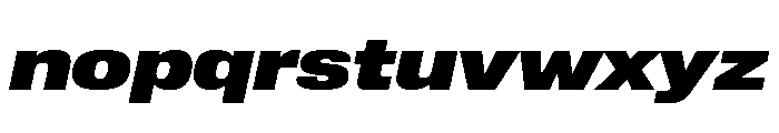 Lateral ExtendedHeavyItalic Font LOWERCASE