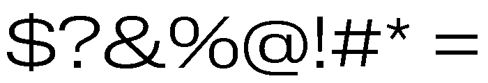 Lateral ExtendedLight Font OTHER CHARS
