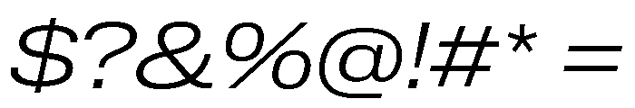 Lateral ExtendedLightItalic Font OTHER CHARS