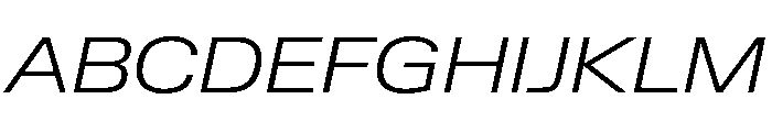 Lateral ExtendedLightItalic Font UPPERCASE