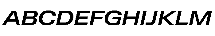 Lateral ExtendedMediumItalic Font UPPERCASE