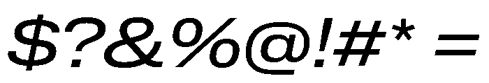 Lateral ExtendedRegularItalic Font OTHER CHARS