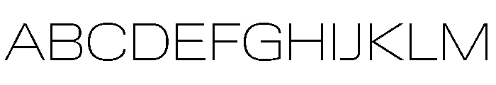 Lateral ExtendedThin Font UPPERCASE