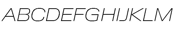Lateral ExtendedThinItalic Font UPPERCASE