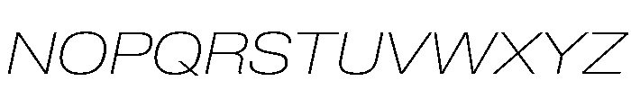 Lateral ExtendedThinItalic Font UPPERCASE
