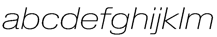Lateral ExtendedThinItalic FONT