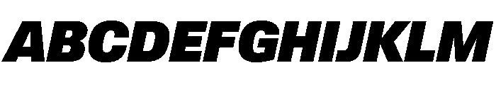 Lateral StandardHeavyItalic Font UPPERCASE