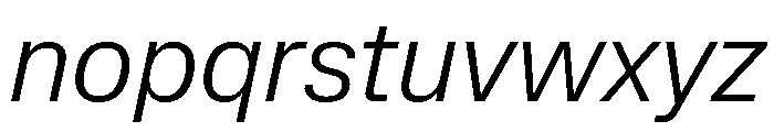 Lateral StandardLightItalic Font LOWERCASE