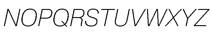 Lateral StandardThinItalic Font UPPERCASE
