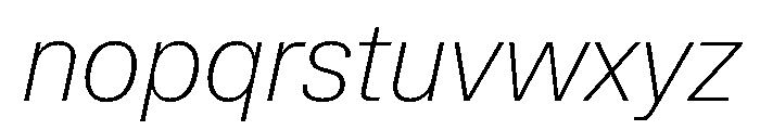 Lateral StandardThinItalic Font LOWERCASE