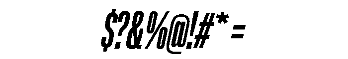 Lateral UltraCompressedBoldItalic Font OTHER CHARS