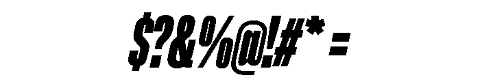 Lateral UltraCompressedHeavyItalic Font OTHER CHARS