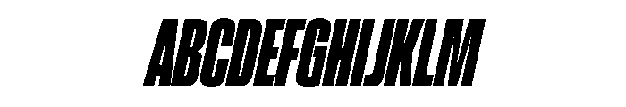 Lateral UltraCompressedHeavyItalic Font UPPERCASE