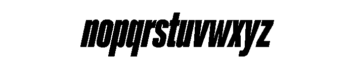 Lateral UltraCompressedHeavyItalic Font LOWERCASE
