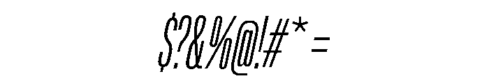 Lateral UltraCompressedLightItalic Font OTHER CHARS
