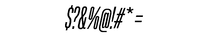 Lateral UltraCompressedRegularItalic Font OTHER CHARS